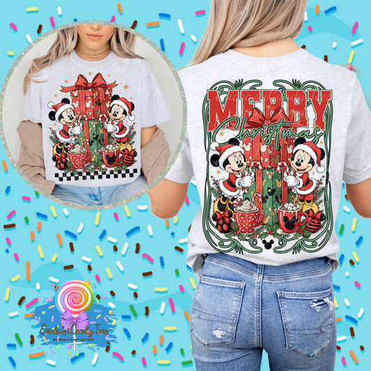 Santa Mouse - Front & Back Tees & Sweatshirts