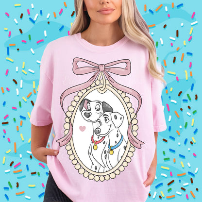 Parent Doggy Lovers Coquette Frame LL HandDrawn- Apparel