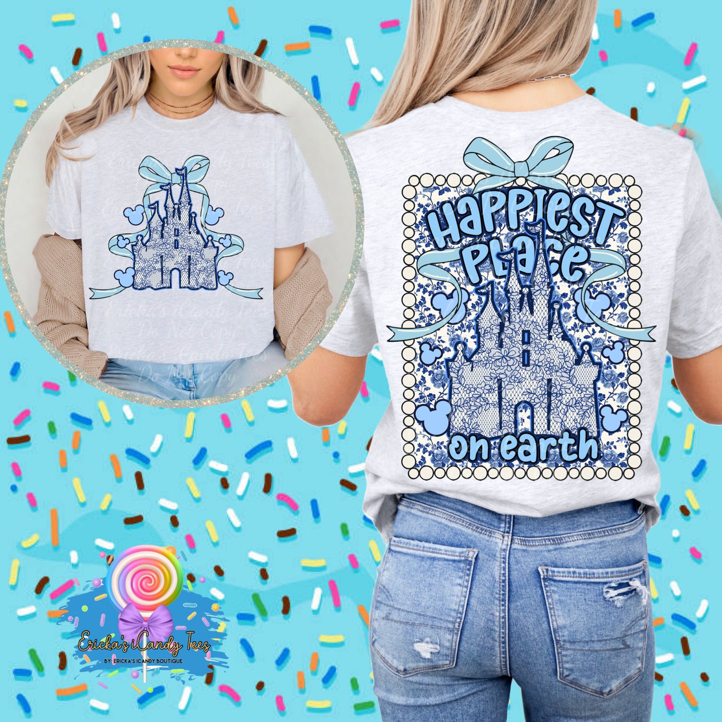 Happiest Place On Earth - Front & Back Tees & Sweatshirts