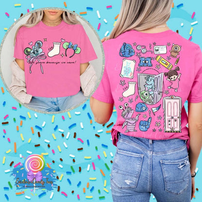 Monsters LL HandDrawn - Front & Back Apparel