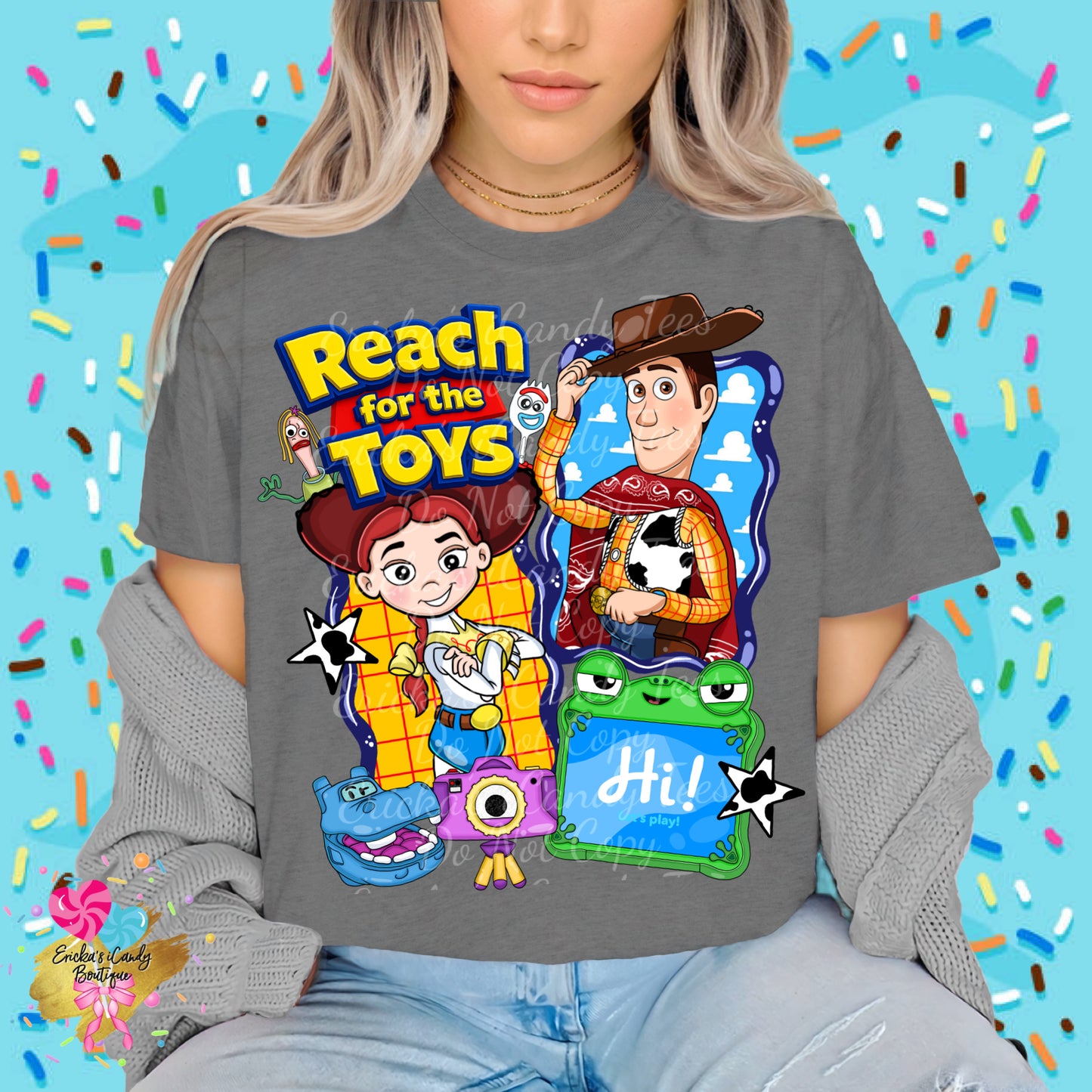 Reach For The Toys (Buzz or Jessie)- Kids & Adult Apparel