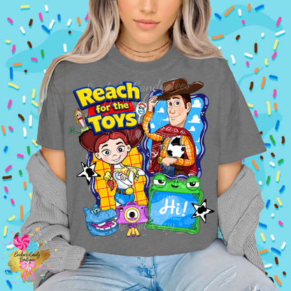Reach For The Toys (Buzz or Jessie)- Kids & Adult Apparel