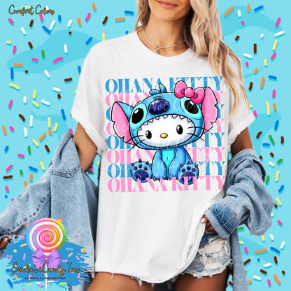 Ohana Kitty Mash Up- Kids & Adult Apparel