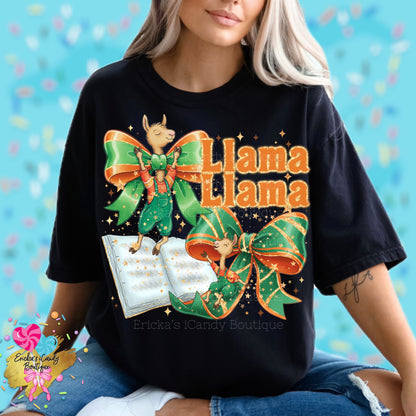 Llama Llama Coquette Bow - Kids & Adult Apparel