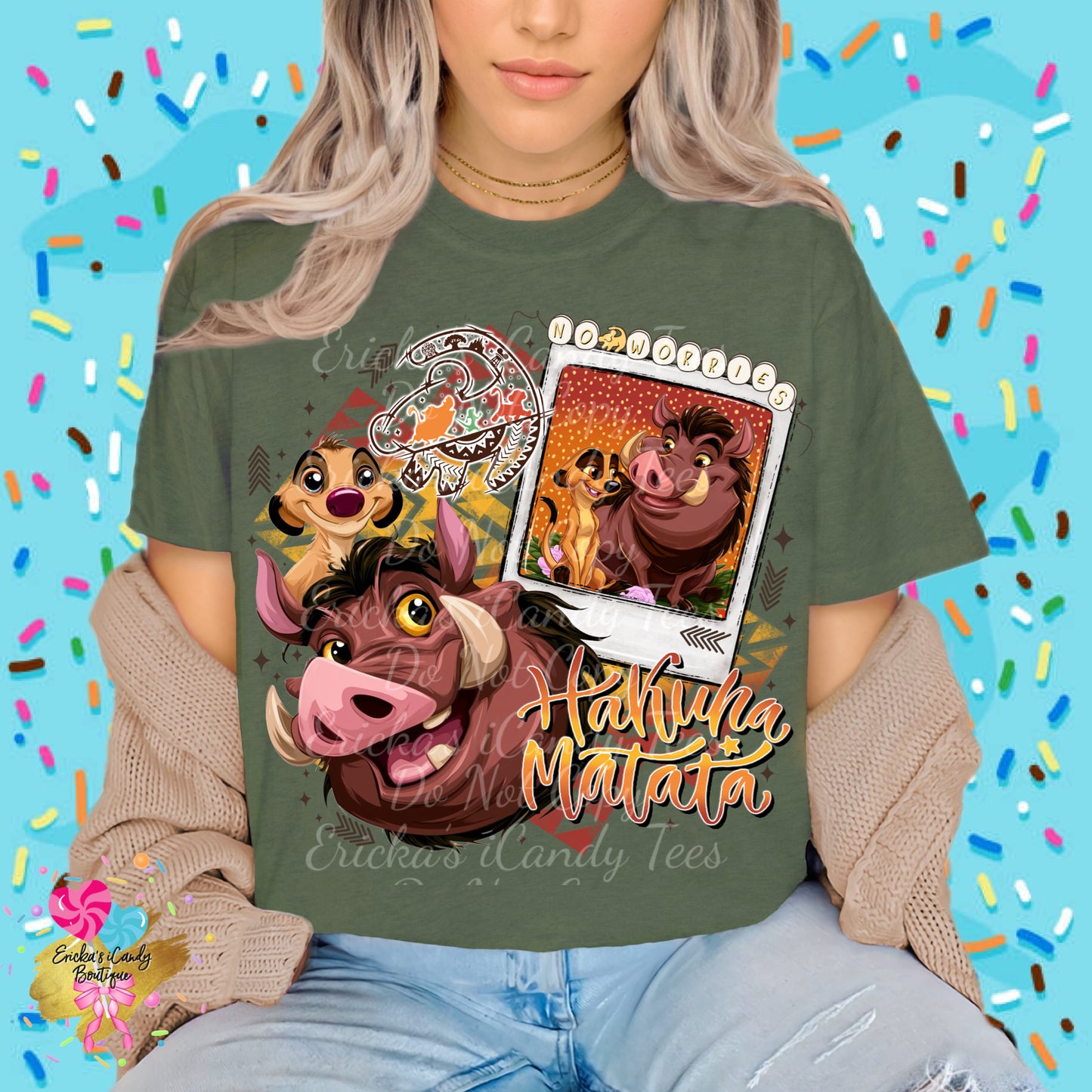 Hakuna Matata Bestie Polaroid  - Kids & Adult Apparel