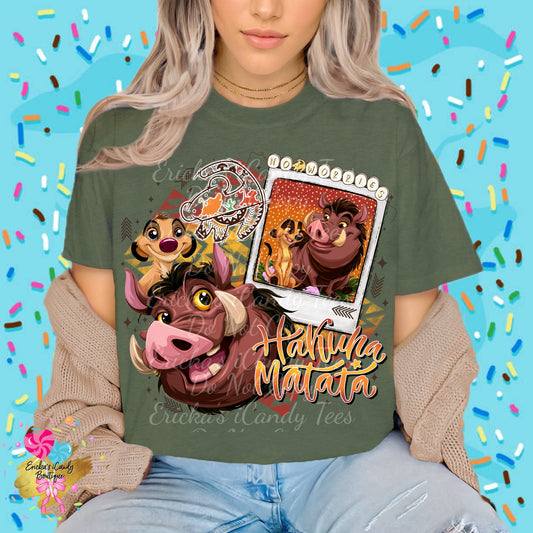 Hakuna Matata Bestie Polaroid  - Kids & Adult Apparel