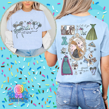 Arendelle Sisters LL HandDrawn - Front & Back Apparel
