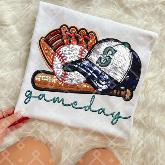 Mariners Sequins Baseball Cap - Kids & Adult Apparel