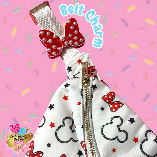 Polka Dot Bow - Belt Charm
