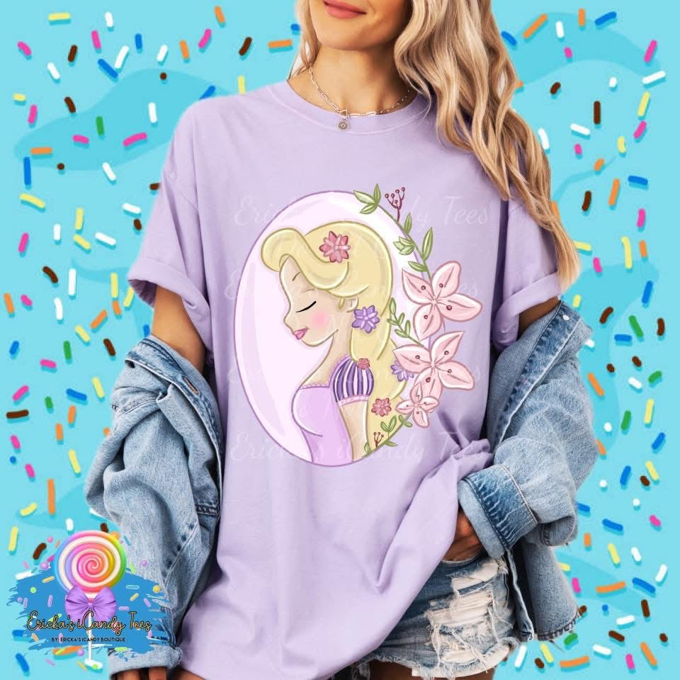 All Princess Floral Ovals LL Handdrawn - Kids & Adult Apparel