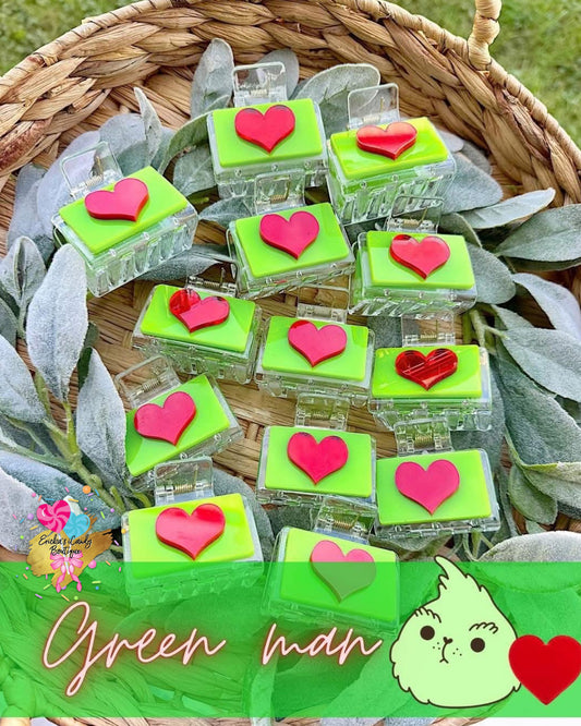 Green Guy - 2in Acrylic Claw Clip