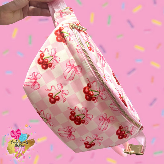 Mouse Cherries Coquette- Large Fanny Belt Bag