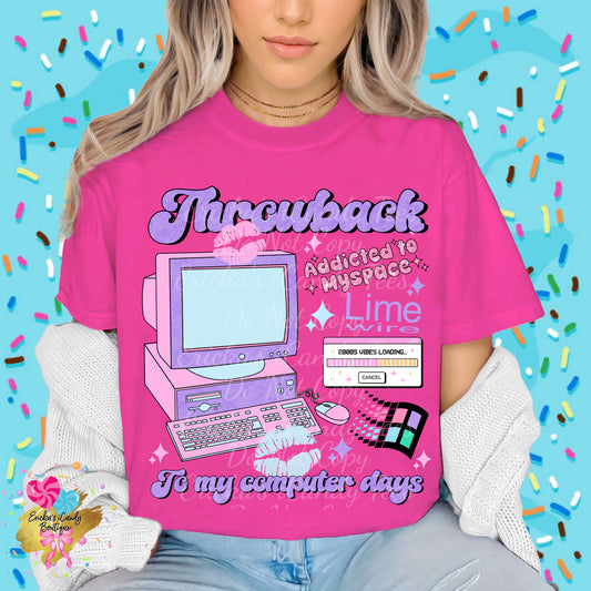 Throwback Computer Days - Kids & Adult Apparel