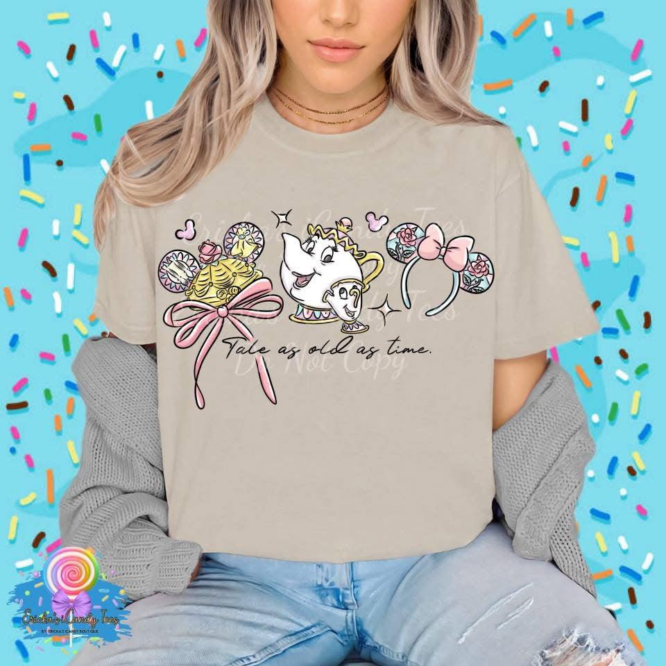 Tale as old as time Hat Ear LL HandDrawn- Apparel