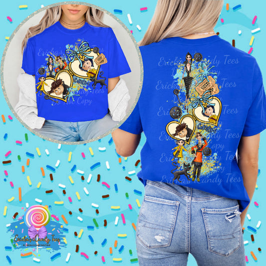 Caroline Heart Locket -Apparel Front & Back