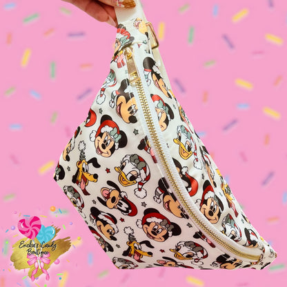 Mouse Friends Christmas - Large Fanny Belt Bag