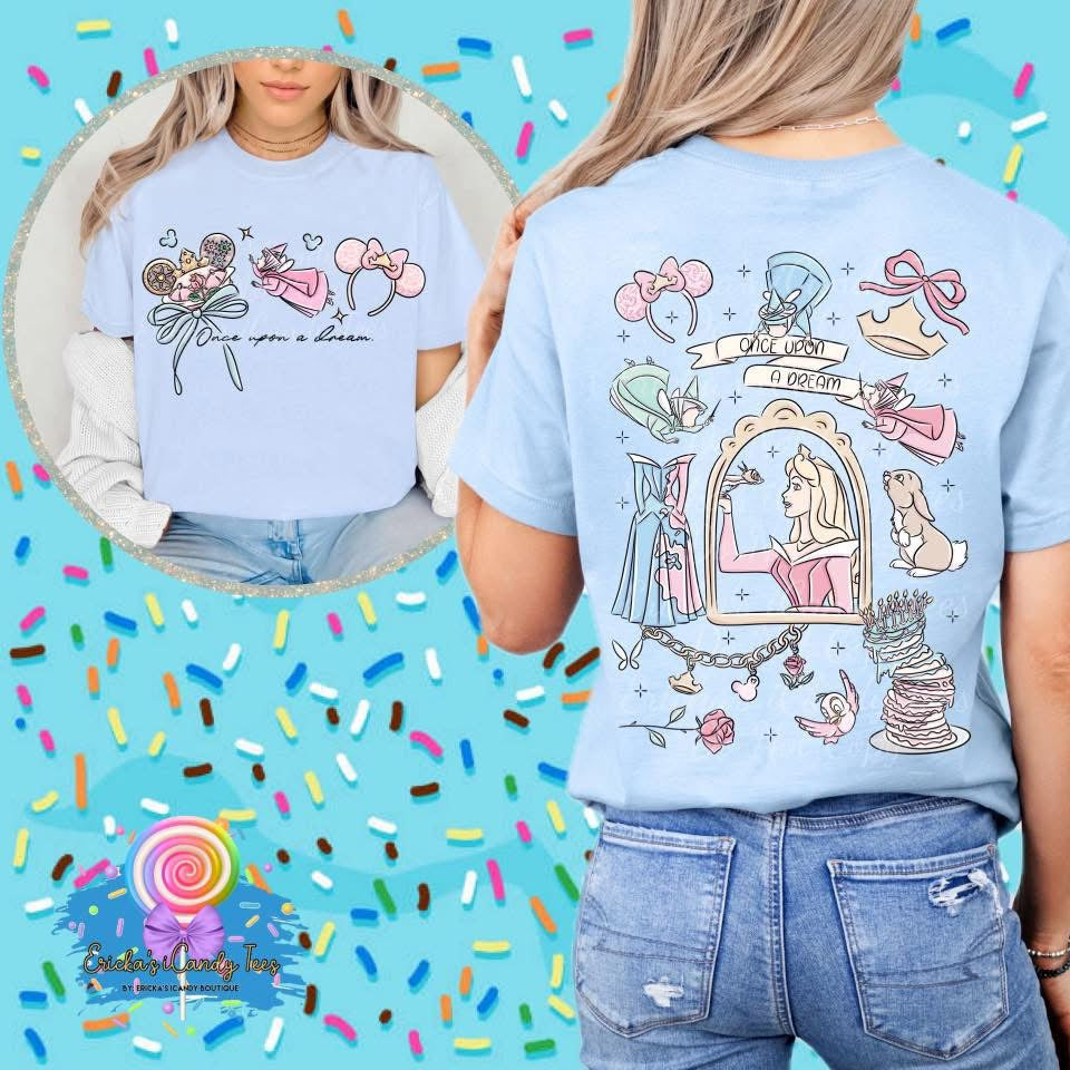 Sleepy Princess LL HandDrawn - Front & Back Apparel