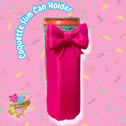 Coquette Bow Slim Can Holder - 12oz