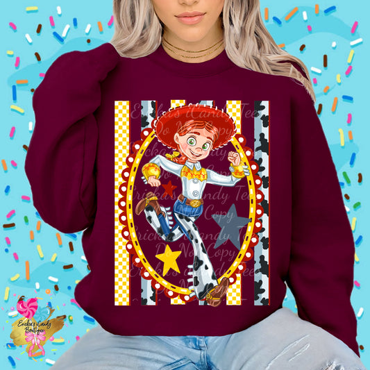 Cowgirl Striped Frame- Kids & Adult Apparel