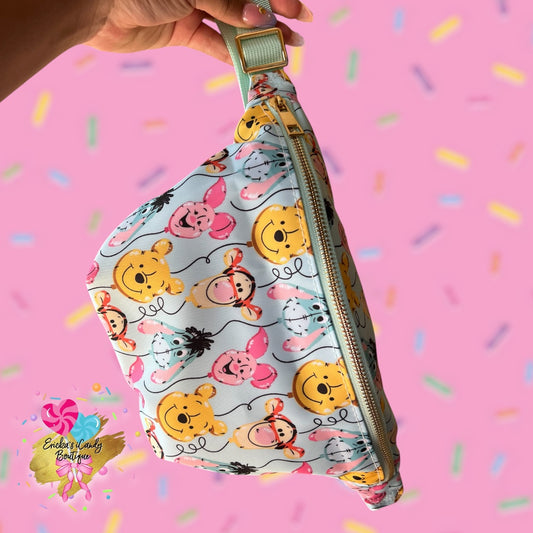 Honey Bear Friends Ballons - Large Fanny Belt Bag