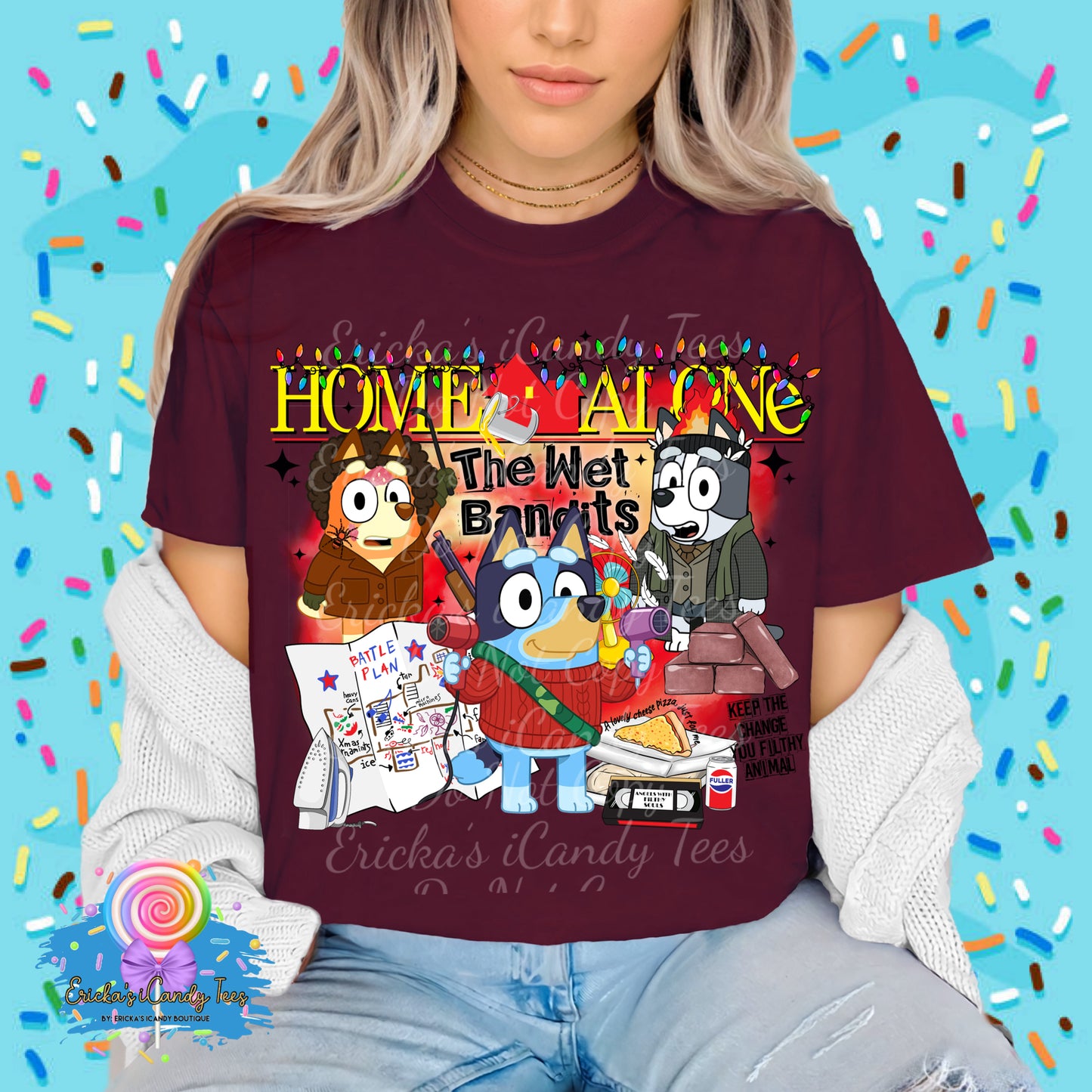 Bluey Home alone - Tees & Sweatshirts