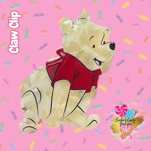 Honey Bear - 3.5in Acrylic Claw Clip