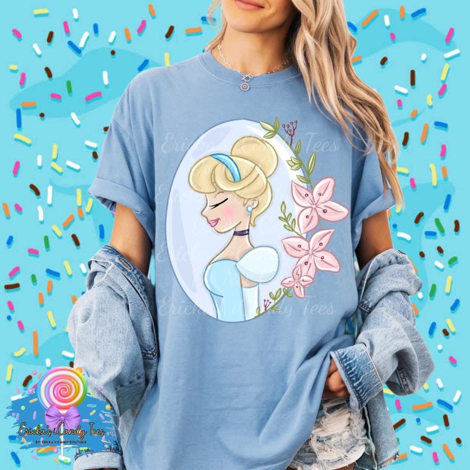 All Princess Floral Ovals LL Handdrawn - Kids & Adult Apparel