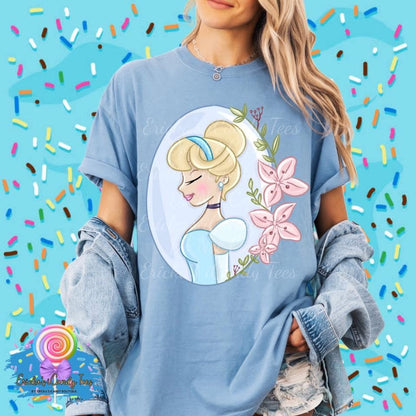 All Princess Floral Ovals LL Handdrawn - Kids & Adult Apparel