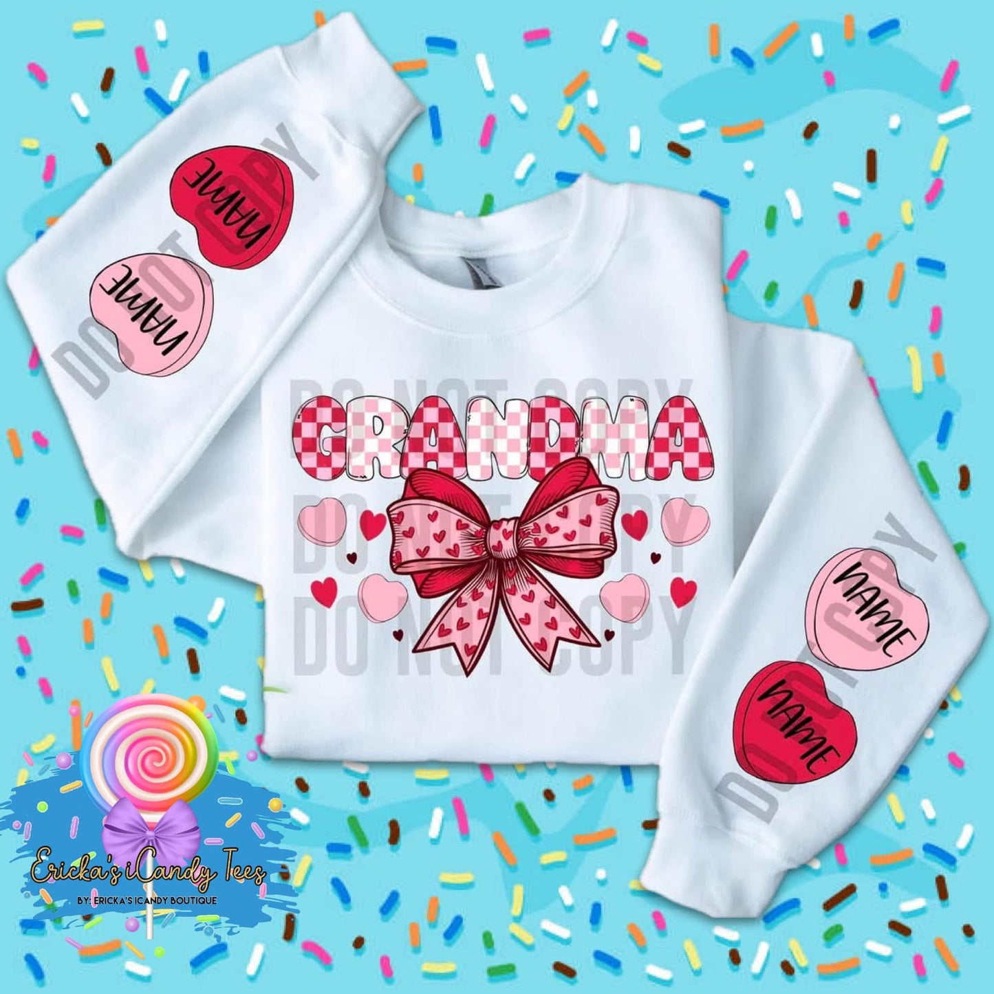 Mama Titles Valentines (Sleeves have names) - Apparel