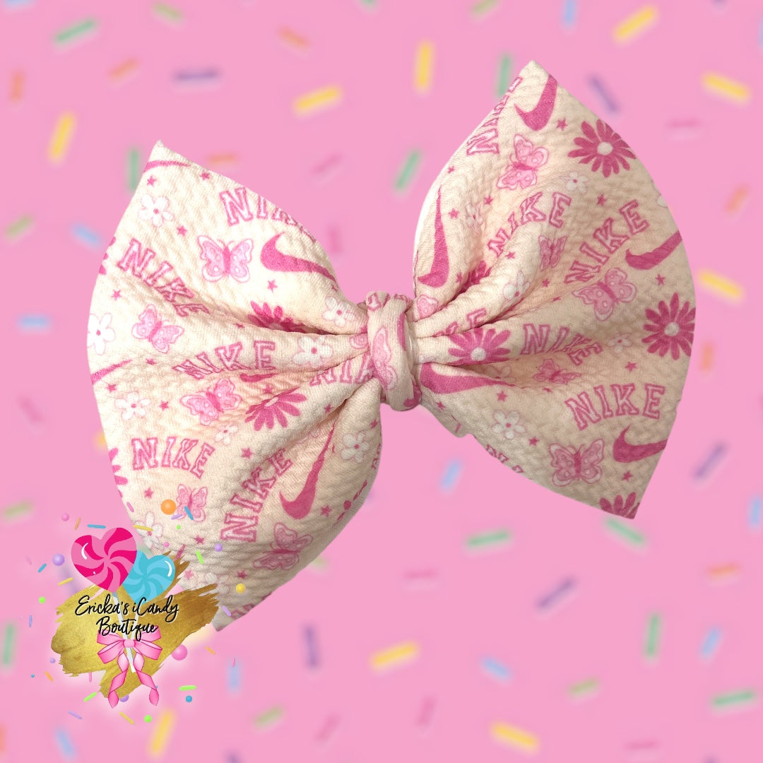 Pink Swoosh - 5in Bullet Fabric Bow