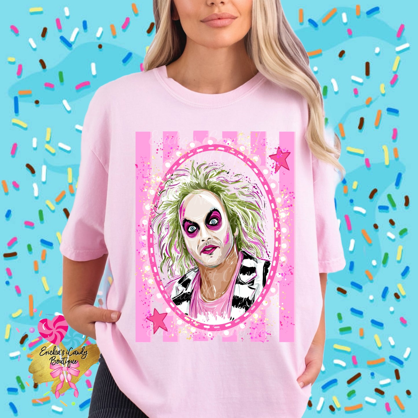 Bettle Juice In October We Wear Pink - Kids & Adult Apparel