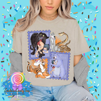 Jungle Friends Stamps - Kids & Adult Apparel