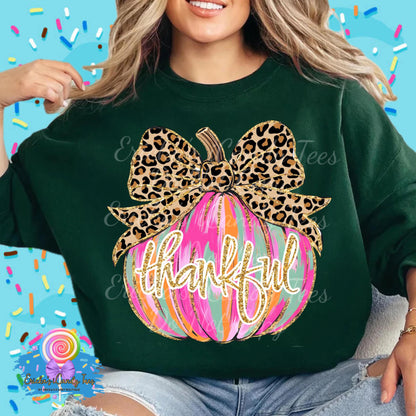 Thankful Brushstrokes Pumpkin - Tees & Sweatshirts