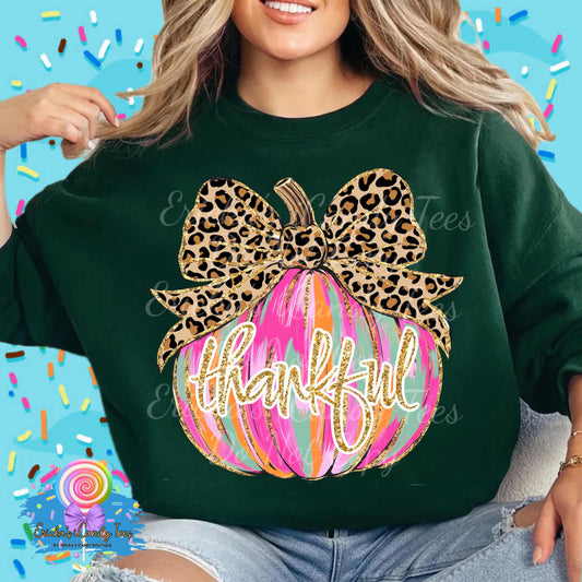 Thankful Brushstrokes Pumpkin - Tees & Sweatshirts