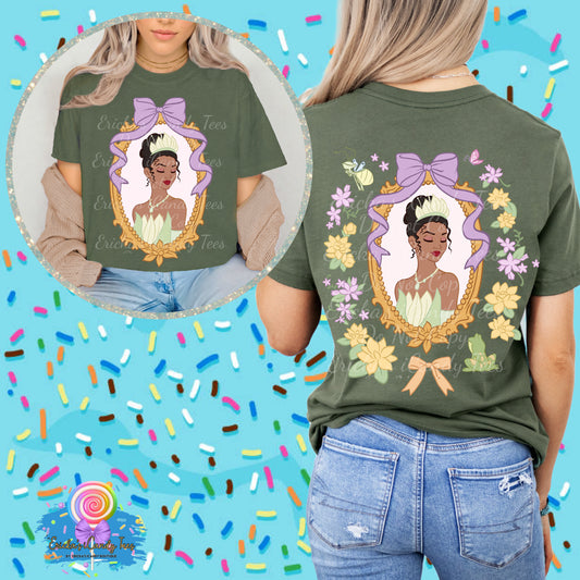 Frog Princess Floral Coquette - Front & Back Apparel