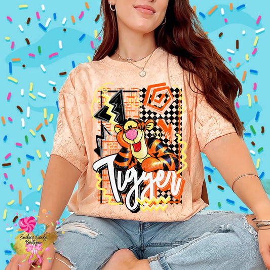 Retro Tiger- Kids & Adult Apparel