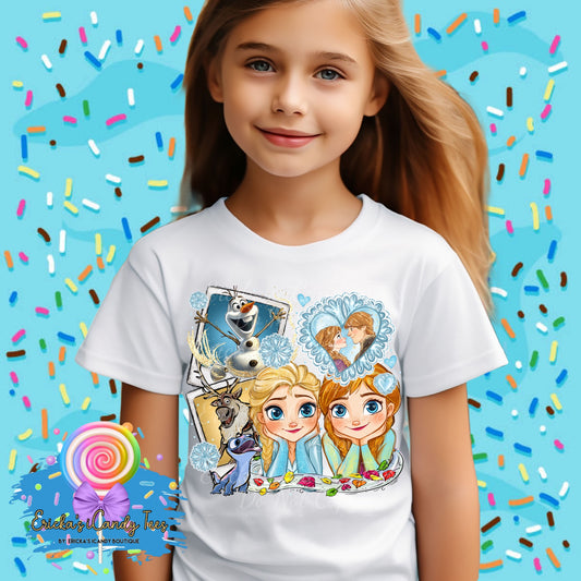 Ice Sisters Princess Polaroid - Kids & Adult Apparel