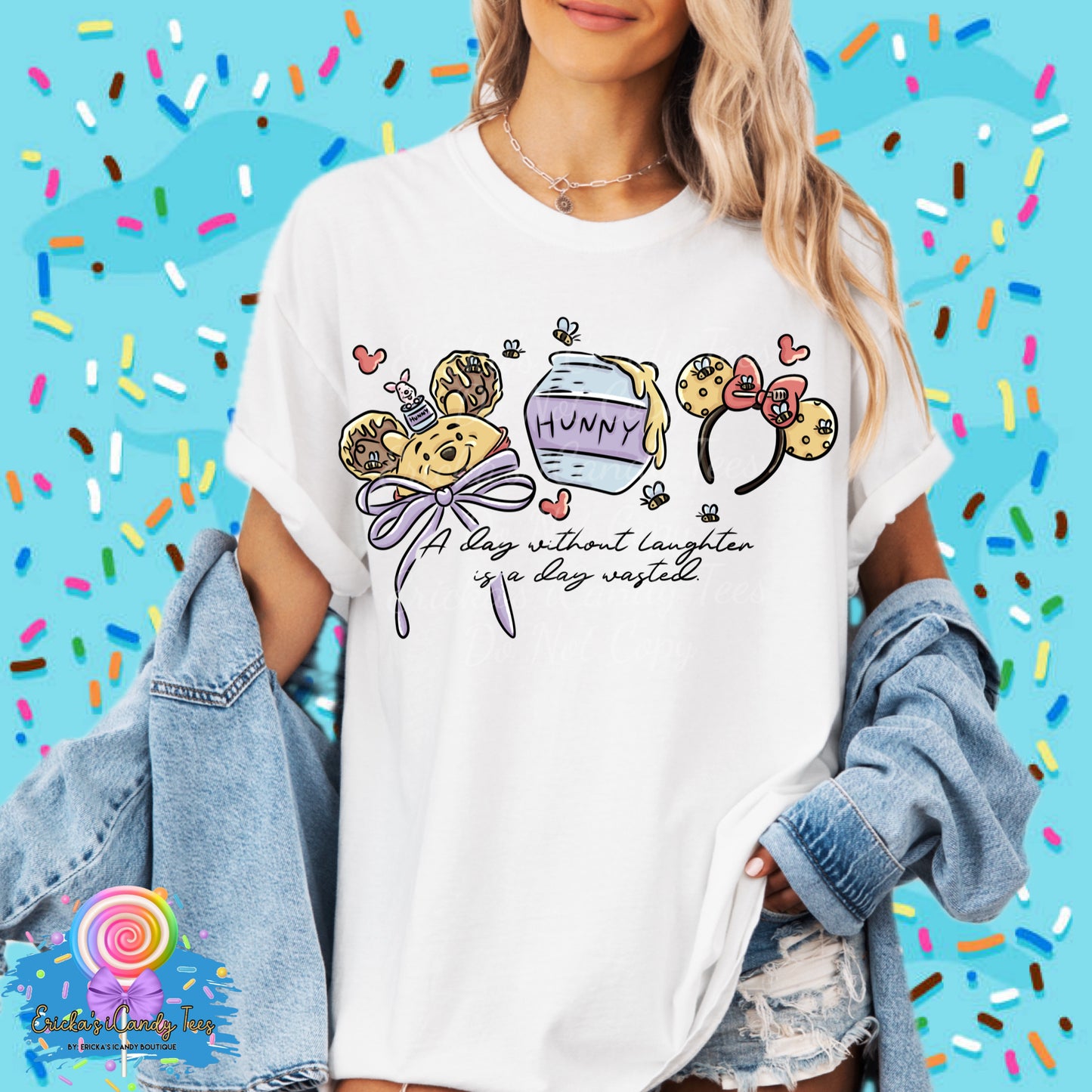Honey Bear Hat Ear LL HandDrawn- Apparel