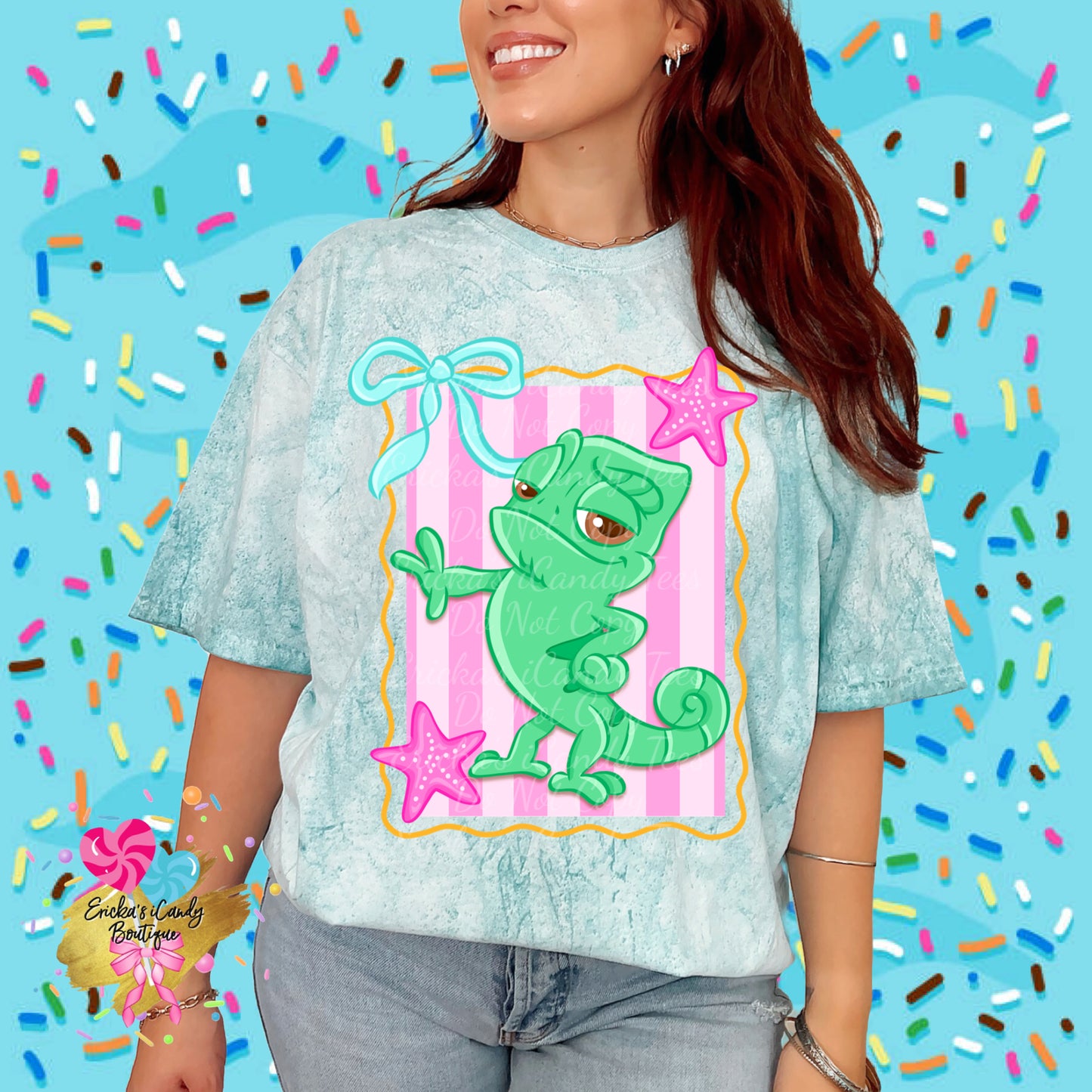 Summer Frame Teacup Chameleon   - Kids & Adult Apparel