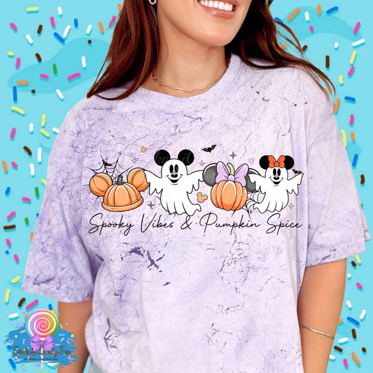 Spooky Vibes & Pumpkin Spice - Kids & Adult Apparel
