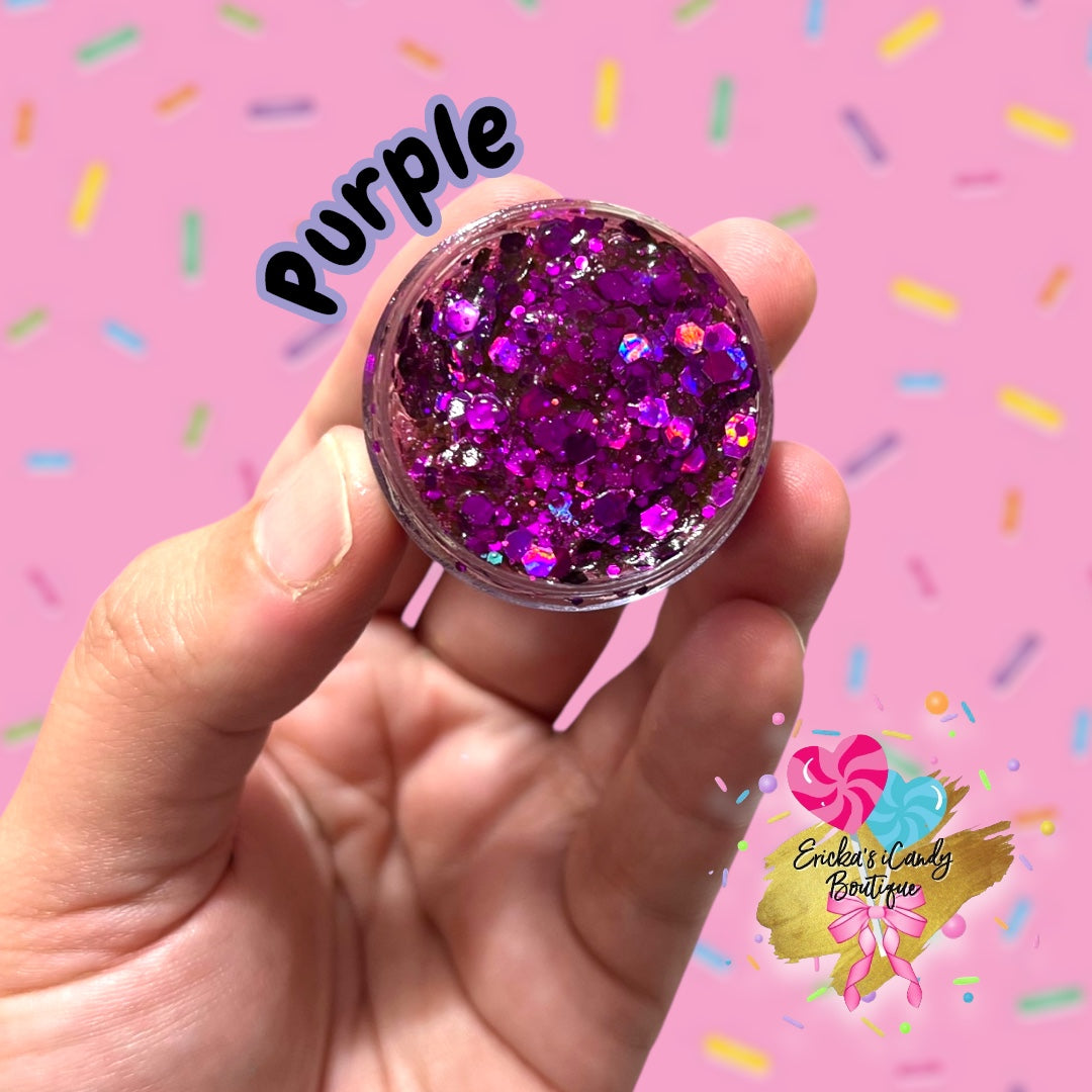 Purple - Glitter Gel
