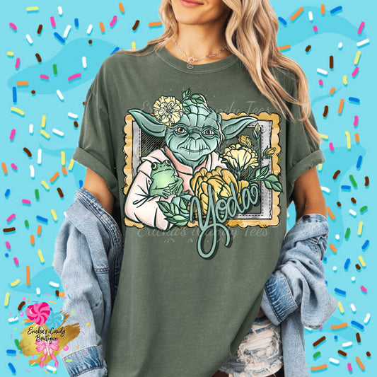 Yellow Yoda Square - Kids & Adult Apparel