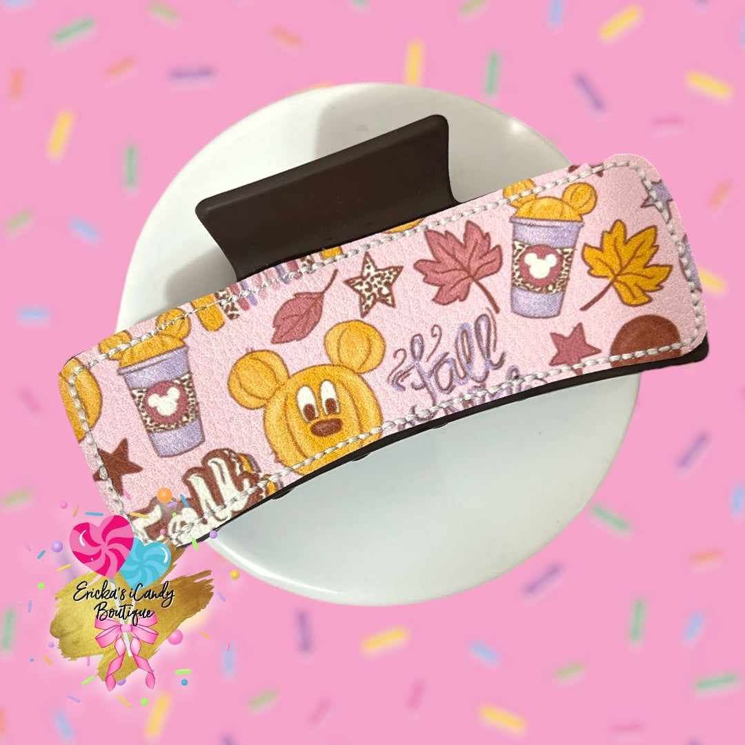 Pumpkin Mouse - 4in Embroidered Claw Clip