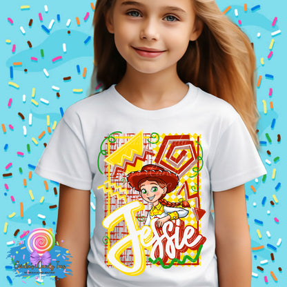 Retro Cowgirl - Kids & Adult Apparel