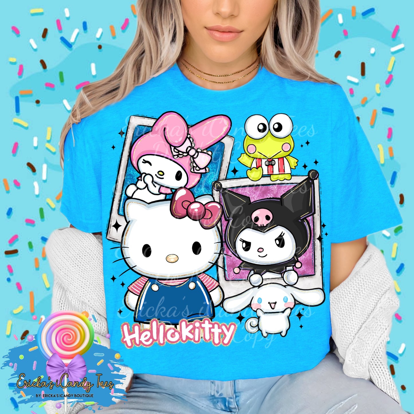 Kitty & Friends Polaroid - Kids & Adult Apparel