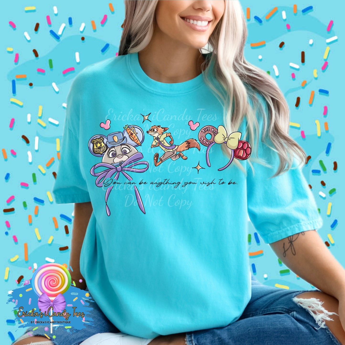 Zootopia Ear Hat Hand Drawn- Tees & Sweatshirts