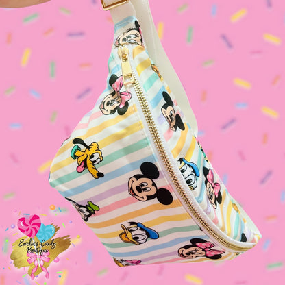 Fab 5 Colorful Stripes - Large Fanny Belt Bag