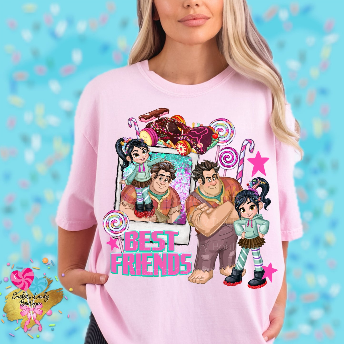 Gamer Besties Polaroid  - Kids & Adult Apparel