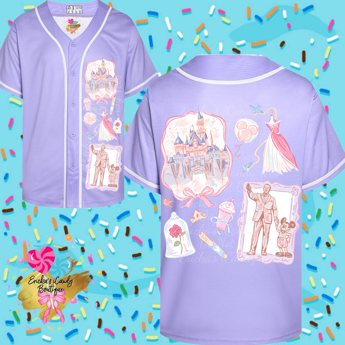 Pink Walt Castle Icons - Unisex Jersey