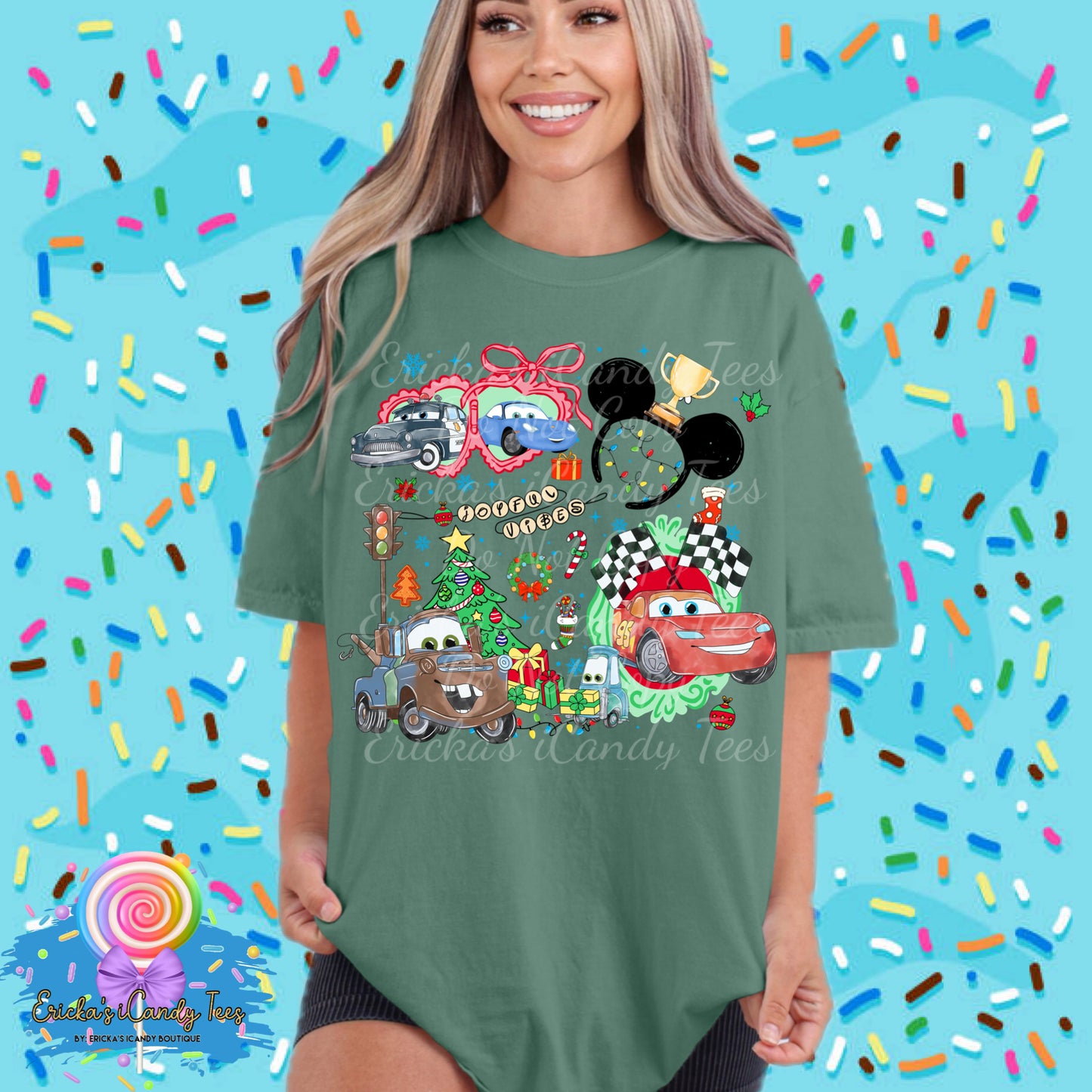 Lightning McQueen Holiday Locket - Tees & Sweatshirts